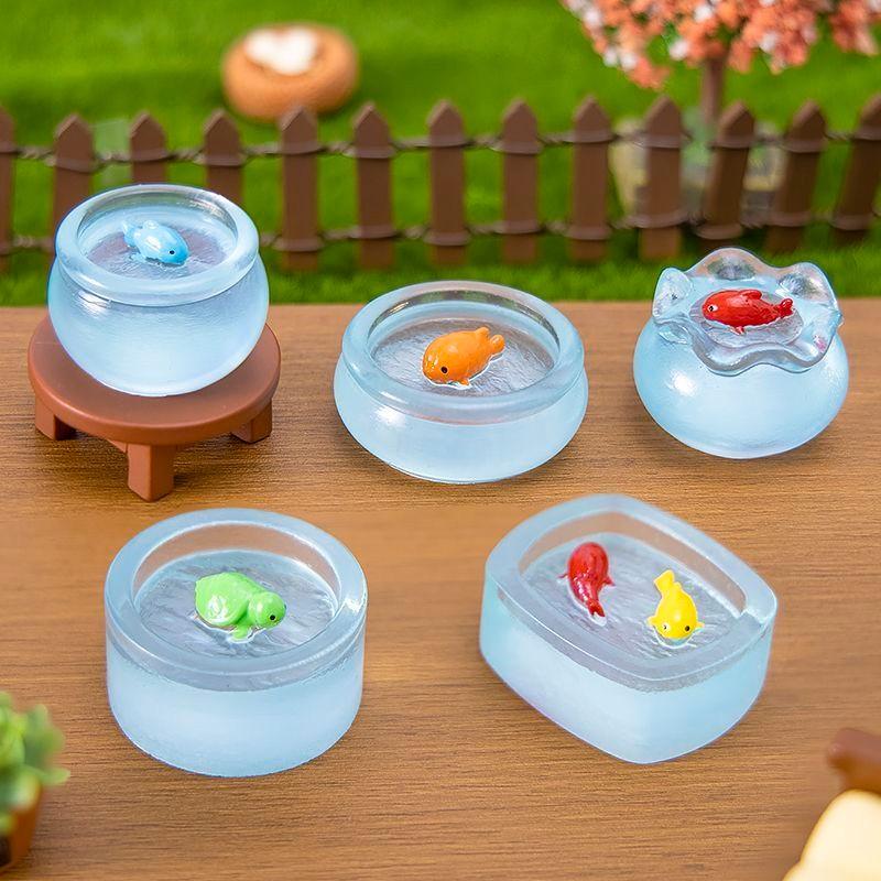 1 Set Multicolors Fish Tank Miniatures Resin Fish Ornaments Fairy Garden Decoration Moss Terrarium Micro Landscape