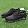 Waterproof Golf Shoes Men's Casual Sports Shoes Breathable Training Sneakers Leather Golf Sneakers Non-slip Spikes Golf Trainers