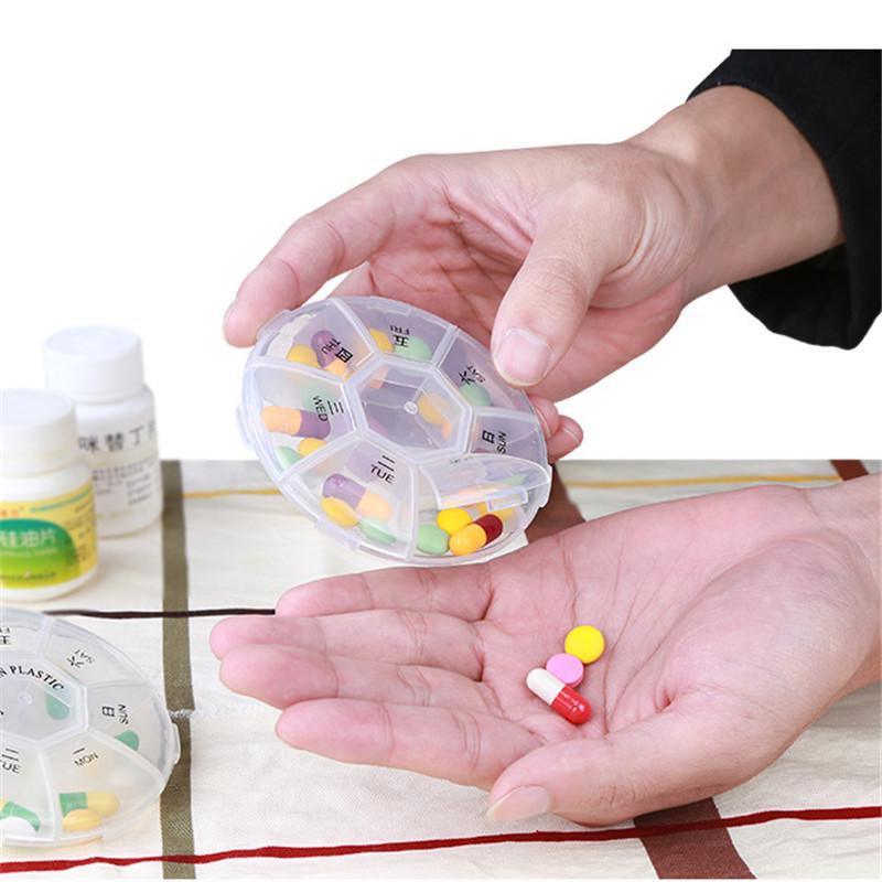 7-дневный мини-еженедельный отсек для таблеток, безопасный для хранения лекарств, тайник для путешествий, сортировка планшетов