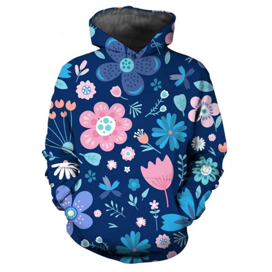 Autumn Fashion Floral 3D Print Hoodies Men Women Casual Harajuku Sweatshirts Oversized Hoodie Pullovers Tracksuit Clothing