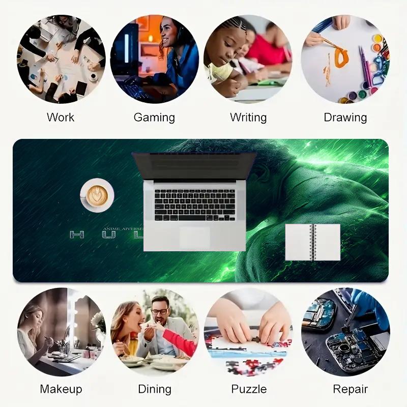 Hulk Power Xl Gaming Mouse Pad Nonslip Rubber Base Stitched Edge Waterproof Desk Mat For Pc Laptop Gamer Office Computer Accessories C929771