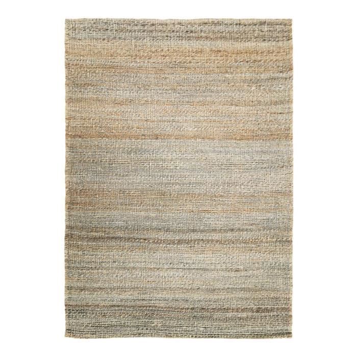Living Room Rug Braided In Natural Jute 120x170