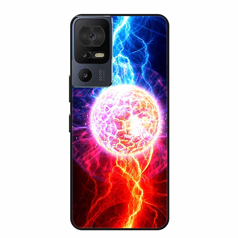 Чехол для телефона TCL 40 SE 40SE Coque Черный Силиконовый Мягкий Задний Чехол-Крышка Для TCL 40 SE Чехол Funda Для TCL40SE Capa 6.75" Оболочка