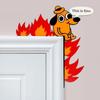 1 шт./2 шт., украшение на дверь в виде собаки в виде пламени, деревянная мультяшная собака, дверная рама, угловой знак, сделай сам, домашний декор на День святого Валентина, рождественские украшения для окон, стен