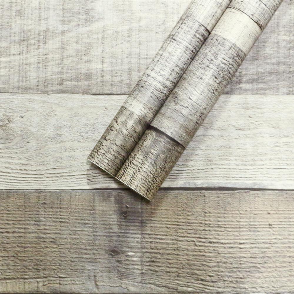 Серые деревянные обои Самоклеящиеся обои Имитация 3D доски Бумага Дерево Самоклеящиеся Съемные Ремонт Мебель Шкаф Декор