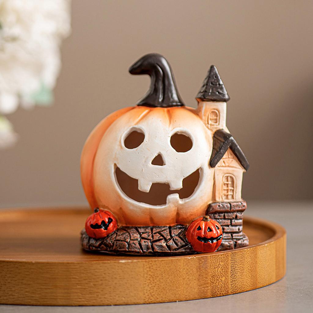 Хэллоуин Тыква Украшения Смола Тыква Фигурки Настольные Центральные Композиции для Уличного Внутреннего Сказочного Сада Украшения