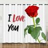 Растения Цветы Розы День Святого Валентина 3D Цифровая печать Шторы Блэкаут Люверсы