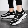 Модная женская повседневная обувь, разноцветная женская обувь, дышащие кроссовки на танкетке, слипоны, вулканизированная обувь с сетчатой поверхностью, Zapatos
