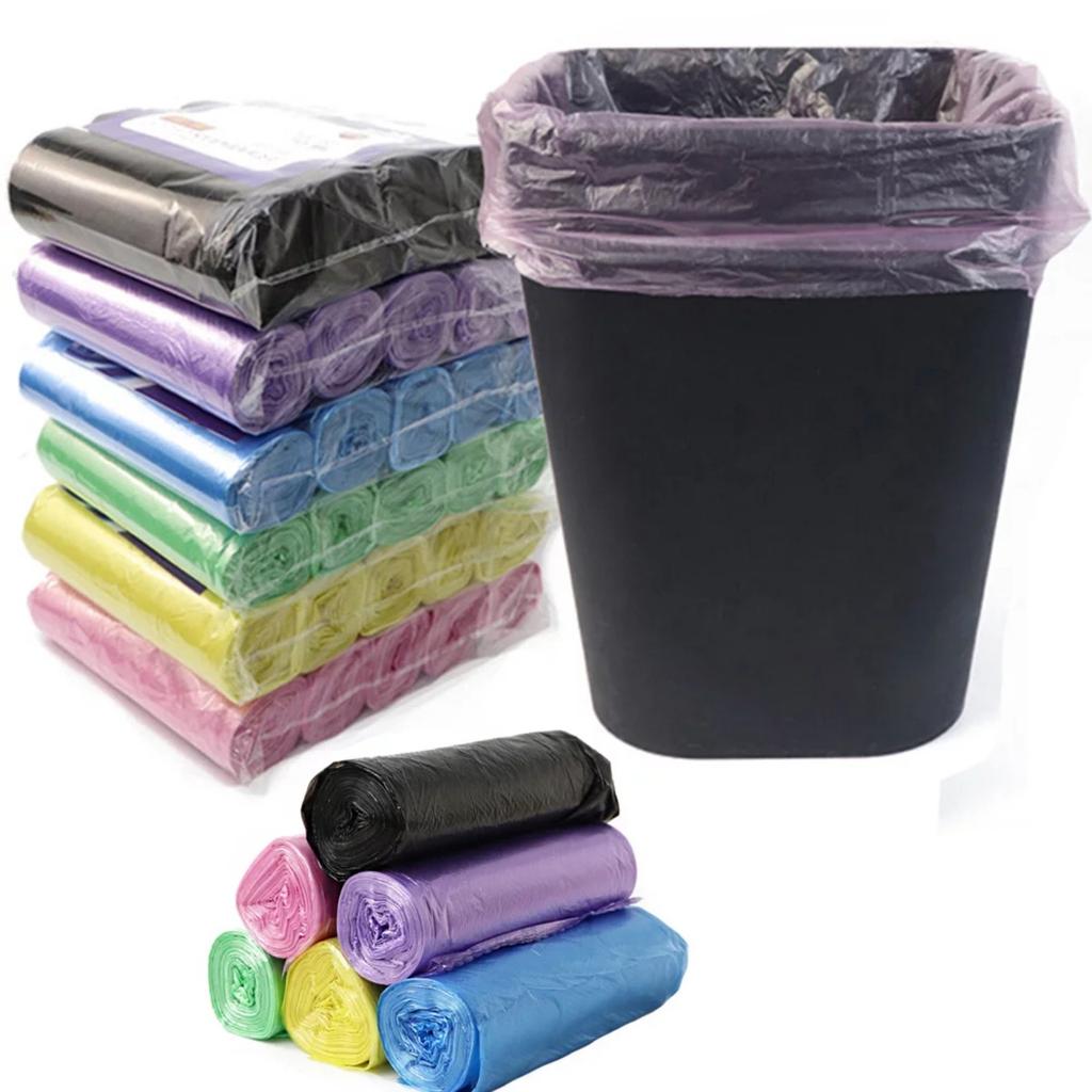 Disposable Small Trash Bags, Portable PE Rubbish Bags, Wastebasket Bags Small Garbage Bags For Office, Kitchen Bedroom Waste 5 Rolls/100 Counts
