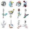 Silver Ziyun Spring Flower & Bird DIY Bracelet with Beaded S925 Silver Bird Pendant