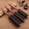 Profession Anti Static Curly Hair Comb Boar Bristle Rolling Round Brush Comb Hair Styling Beauty Salon Hairdresser Curling Iron