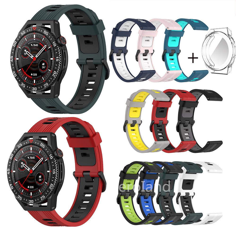 22 мм Ремешок для часов для Huawei Watch GT3 SE Ремешок Браслет Силиконовый Ремешок на запястье для Huawei Watch GT Runner Ремешок для смарт-часов + Чехол