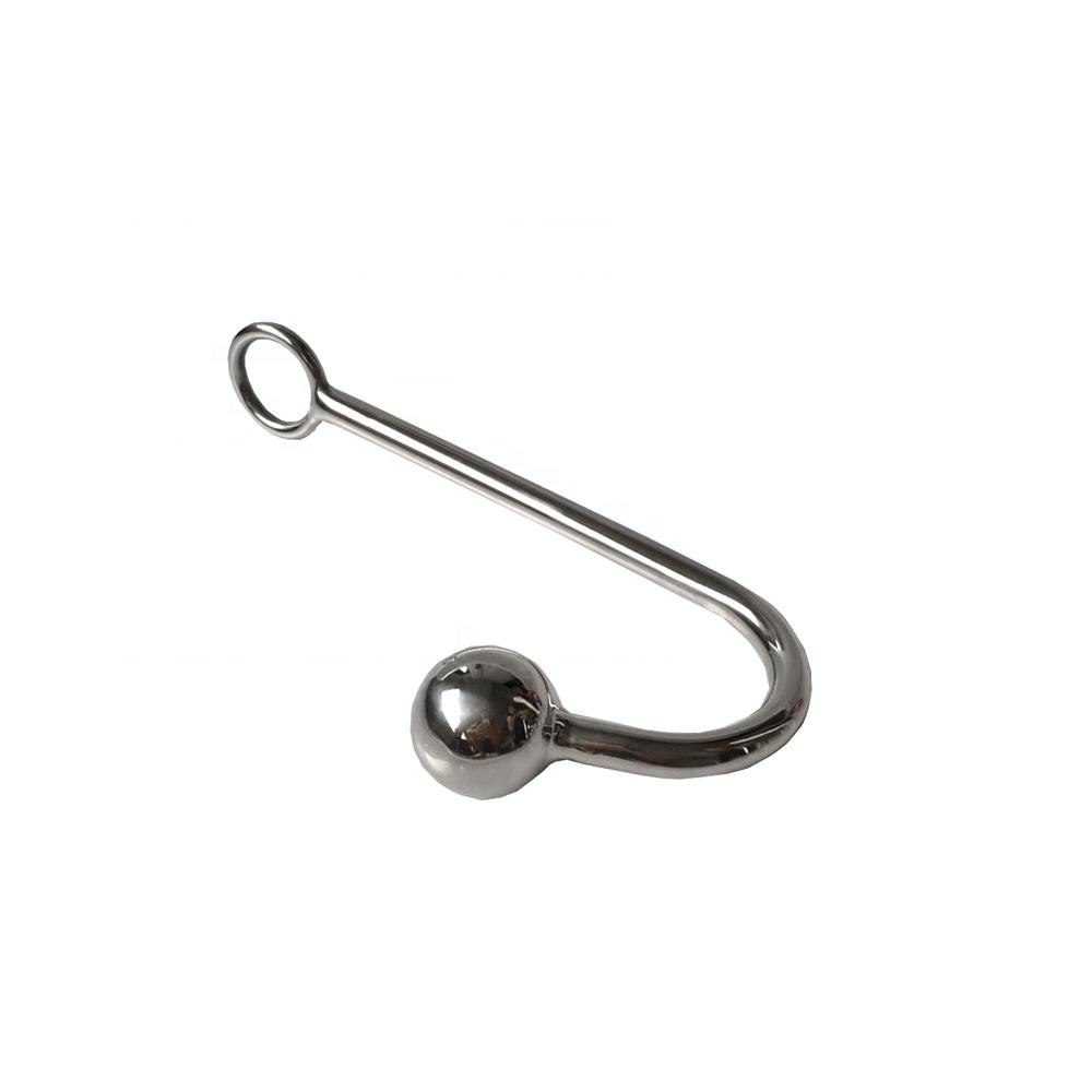 Black Emperor High Quality Stainless Steel Waterproof Anal Hook with Ball Hole Anal Plug for Butt Anal Sex Toys Adult Products