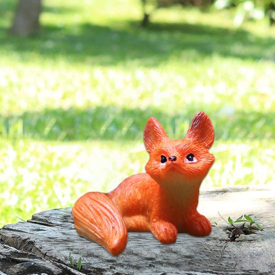 1/3/6 шт. Миниатюрные фигурки лис из смолы, миниатюрные лисы, ландшафтные фигурки лис, сувениры для вечеринок, декор для сада и дома