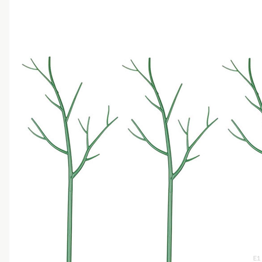 Набор кольев для поддержки растений, 6 предметов, универсальная опора для помещения, зеленые аксессуары с зажимами для орхидей