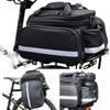 Mellbo Bike Bag, Bike Rack Bag, Shoulder Bag, Expandable 15L-25L Capacity, Velcro Closure, Zippered Pocket, Drink Holder