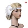 Women Beaded Flapper Hair Accessories Rhinestone Sequin Performance Headwear Elastic Indian Vintage Masquerade Feather Headband