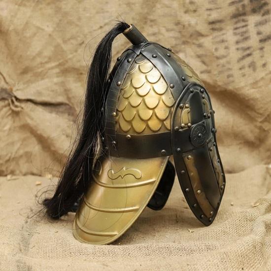 Samurai Helmet With Stand Japanese Kabuto Replica Handmade Warrior Armor LARP Cosplay Reconstruction