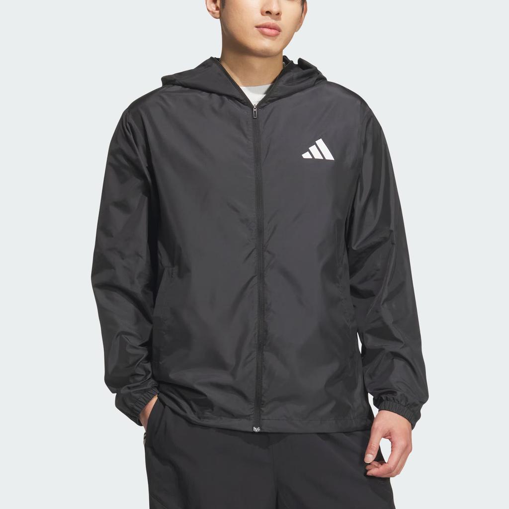 adidas Солнцезащитная Водоотталкивающая Спортивная Повседневная Куртка с Капюшоном Унисекс Куртка Черная KA9289