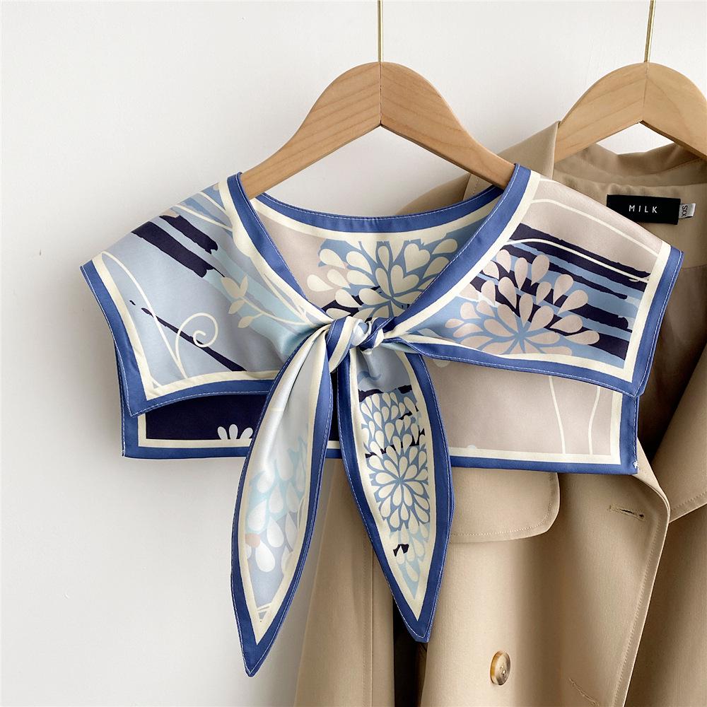 Silk Scarf Shawl for Women - Versatile Double-Layer Neck Protection for Spring, Autumn, and Summer