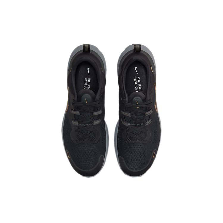 Nike React Miler 2 Black Metallic Gold Мужские кроссовки Dark-Smoke-Grey Particle-Grey CW7121-005