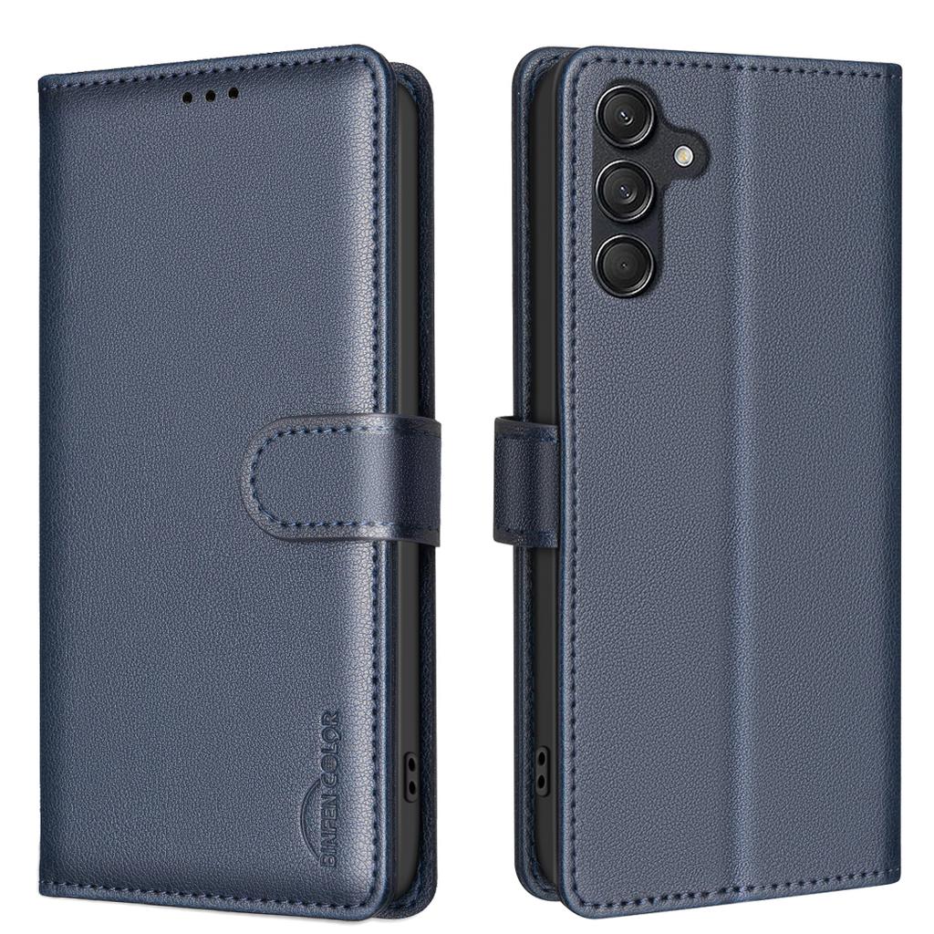 For Samsung Galaxy S25 FE Leather Case BINFEN COLOR BF32 Wallet RFID Blocking Phone Cover