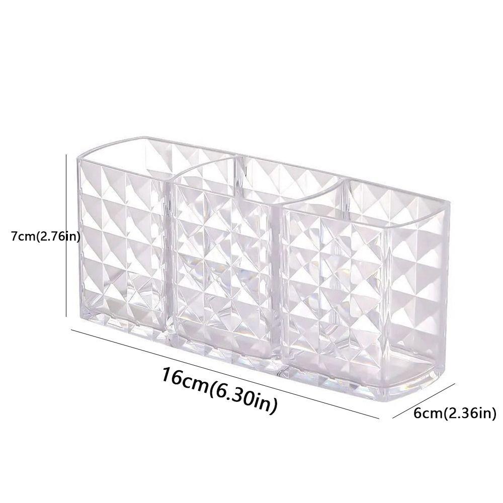 Clear Makeup Brush Storage Boxes Durable Eyelash Brushes Organizer Cosmetic Organizer  Desk