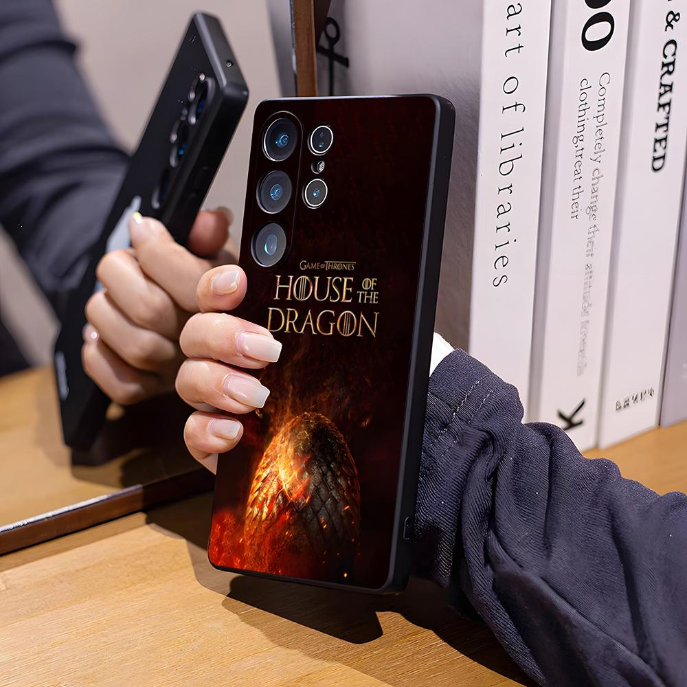 Чехол для телефона T-Thrones-Tv-Game для Samsung S26 Ultra S25 Edge Ultra S23 S22 S21 S20 Ultra Plus S24 Fe Стеклянная крышка