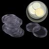 10Pcs 32Mm Plastic Round Applied Clear Cases Coin Storage Capsules Holder