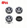 Valve Stems Caps 4pcs 56/65mm Volkswagen Car Wheel Center Cover Hub Cap For VW Golf Tiguan T-Roc Polo Passat ID.4 T-Cross ID.3 T