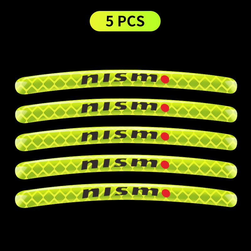 Светоотражающие наклейки на ступицу колеса автомобиля, светящиеся аксессуары для обода шины для Nissan Nismo Almera Tiida Juke Teana Qashqai 350Z 370Z GTR