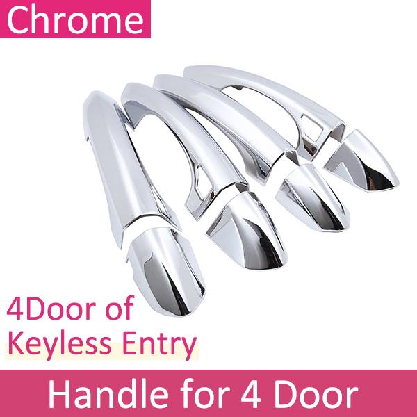 Luxuriou Chrome Door Handle Cover for Ford Edge MK2 Endura Edge Plus 2015~ Car External Protective Style Accessories Sticker