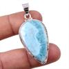 Подвеска из стерлингового серебра 925 пробы с драгоценным камнем Natural Republic Larimar 2 дюйма d6D82