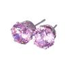 Ear Studs Elegant All Match Cubic Zirconia Round Exquisite Earrings