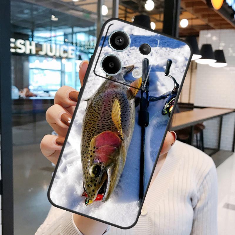 Rainbow Trout Fishing Skin Case For Xiaomi Redmi Note 13 Pro 10 11 12 14 15 Pro Plus Redmi 15C 14C 10C 12C 13C 15 Cover