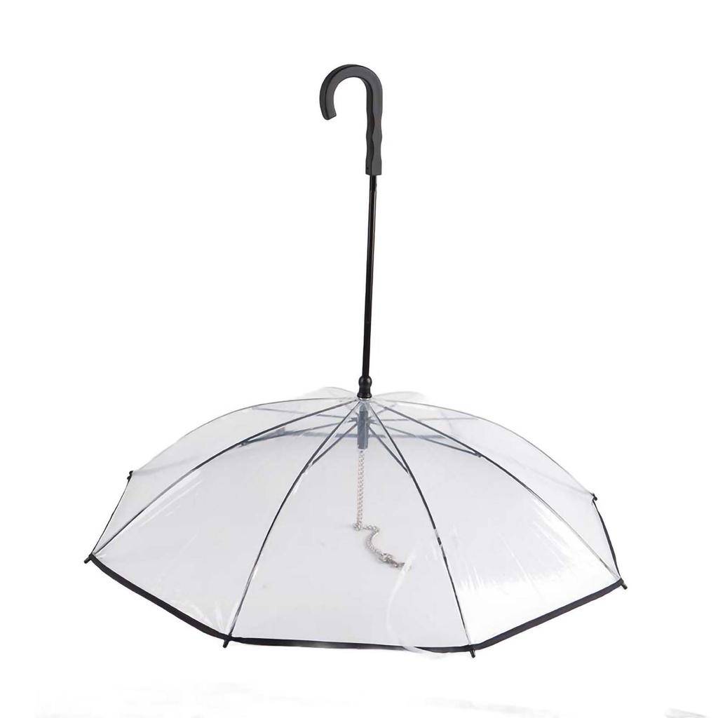 Portable Pet Umbrella Assemble Type Dog Cat Umbrella with Pulling Leash Chain for Rainy