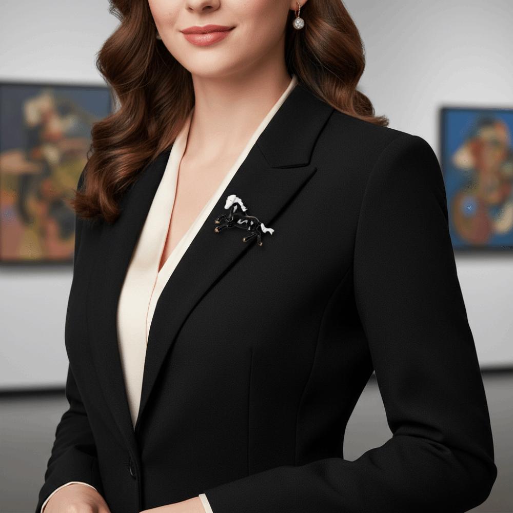 Rhinestone Horse Brooches Lapel Pins Brooch Pins New Running Horse Brooch Jewelry Accessories