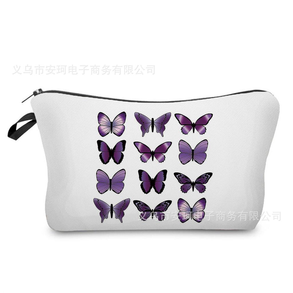 Женская косметичка с цветочным принтом Органайзер для туалетных принадлежностей Дорожный чехол для хранения 6662