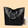 Simple And Versatile Crocodile Print Tote Bag Large Capacity Fashion Handbag Vintage Design Shoulder Women's Bag