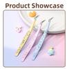 Thickened Fake Eyelash Grafting Tools Cartoon Lash Tweezers for Eyelash Extensions
