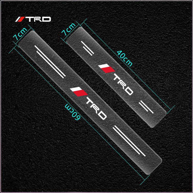 Car Threshold Sticker Scratch Resistant Transparent Film Protector for Toyota Rav4 Camry Prius TRD Venza GR Prado Aqua Hilux