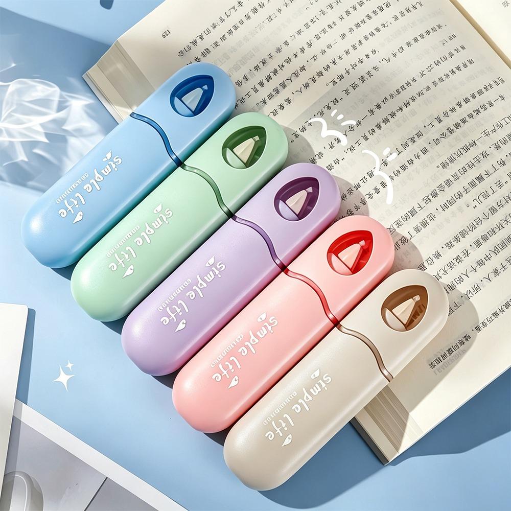 5pcs/set Silent Correction Roller Original Paper Color Student Alteration Tape Students