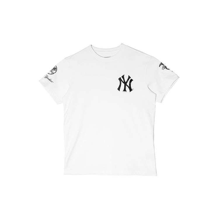 New Era Летняя футболка New York Yankees в американском стиле, короткий рукав, унисекс, белая 12360536