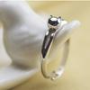 Korean Version Jewelry Women's Matte Kitten Ring Open Ring Jewelry