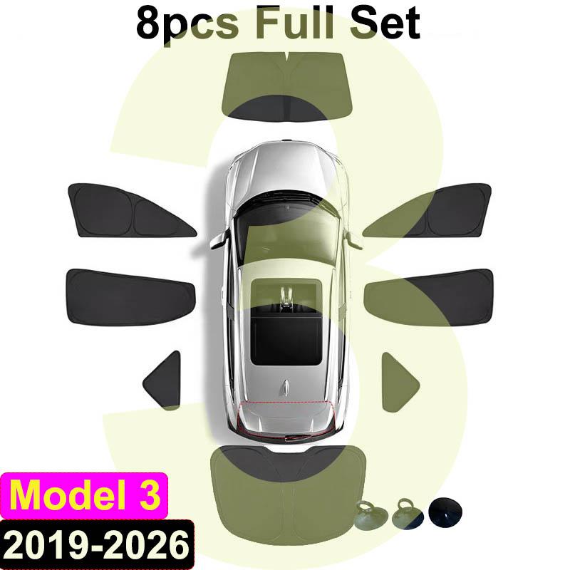 for Tesla Model 3 Highland 2024 2025 Side Window Sunshade Cover Front Rear Windshield Shading Sunshield Sun Blind Baby Protector