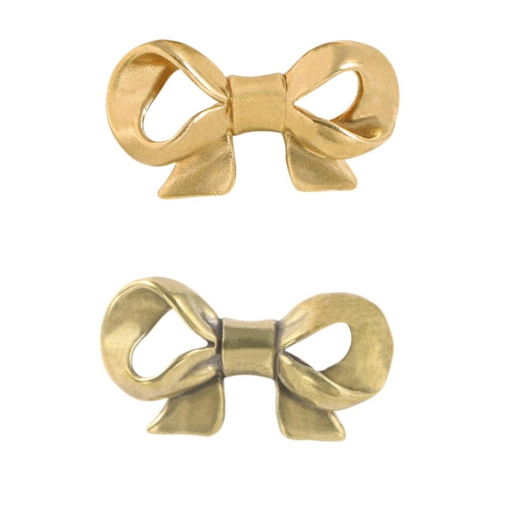 Retro Bow Tie Brass Handle Luxury Wardrobe Drawer Pulls Creative Cabinet Door Knobs  Cupboard