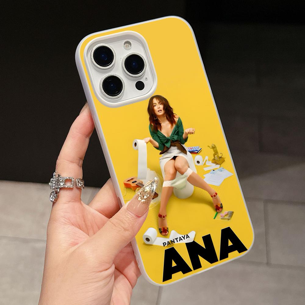 Ана де ла Регера Гелевый Двухслойный Белый Чехол для Мобильного Телефона для iPhone 17 16 15 14 13 12 11 Air Pro Max Plus Защитный