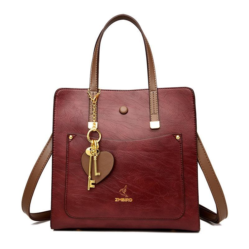 Stylish Bag Retro Tote Bag Women's Texture PU Women's Handbag Shoulder Bag Crossbody Bag