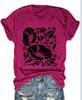 New Women's Clothing, Fashion Crew Neck, Digital Printed Western Style Short Sleeve T-Shirt