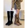 Maillard два варианта носки складные сапоги до колена на высоком каблуке детские сапоги на толстой подошве 2025 новые тонкие высокие сапоги женские